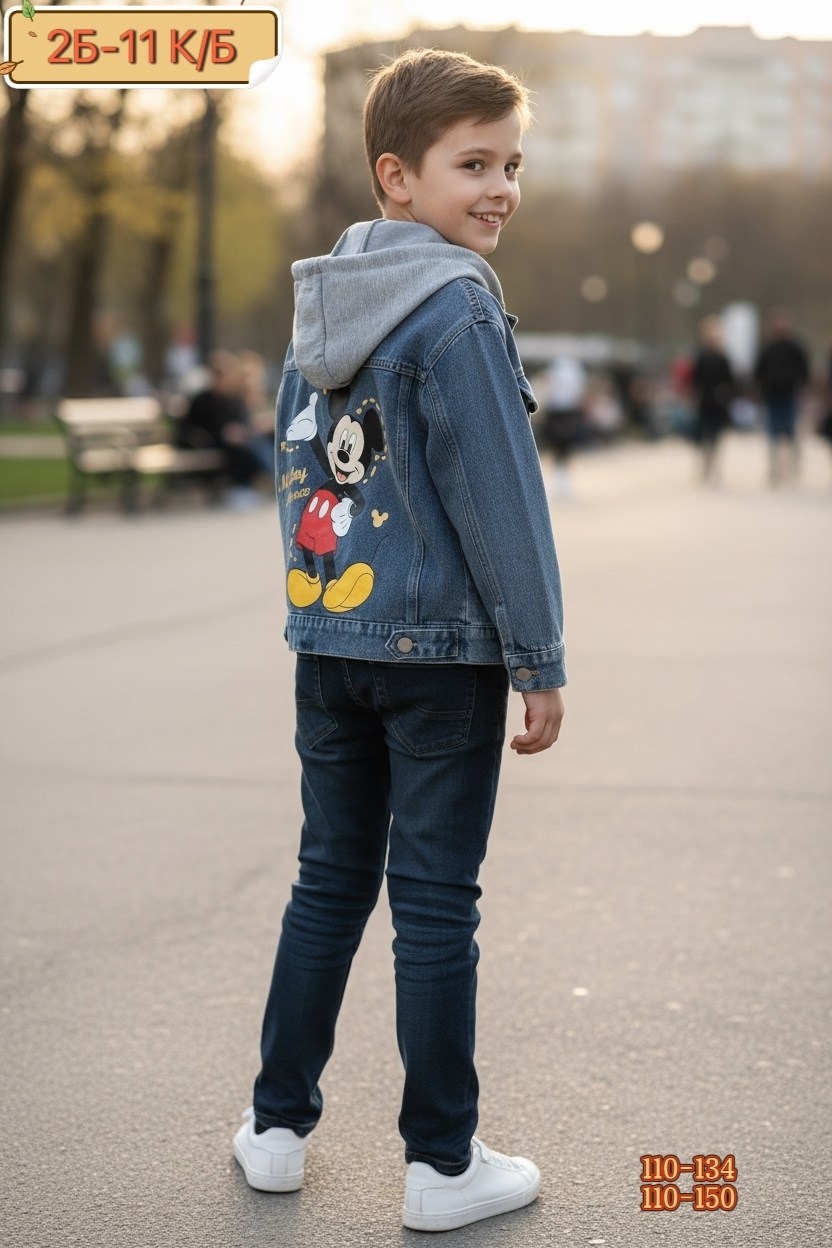 куртка джинсовая s&h stylish happy микки маус,джинсовая куртка с микки маусом,джинсовка с микки маусом детская,куртка джинсовая детская,джинсовкп деьская с мики маусом