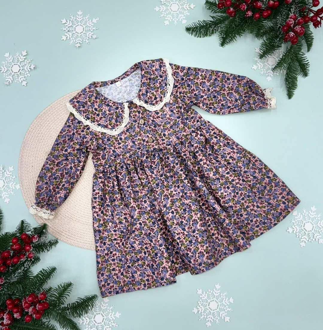 хлопковое платье для девочек,платье для девочек,платье для девочки с воротником,детское платье,кружевное платье