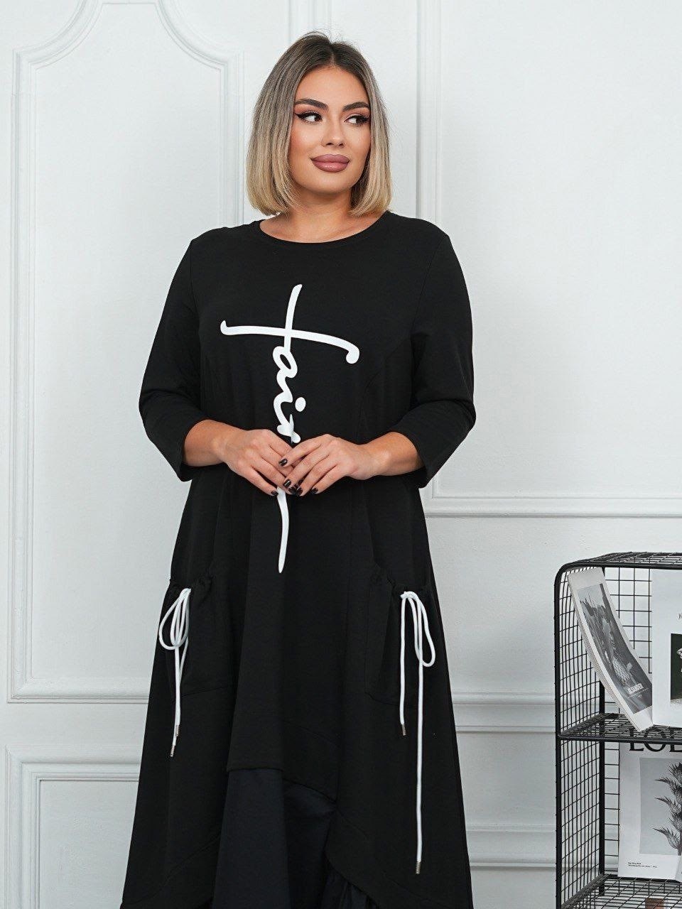 платье макси больших размеров повседневное трикотажное осень garmoniastyle 333554304,платье макси больших размеров повседневное трикотажное осень garmoniastyle цвет черный матовый,платье,платье женска