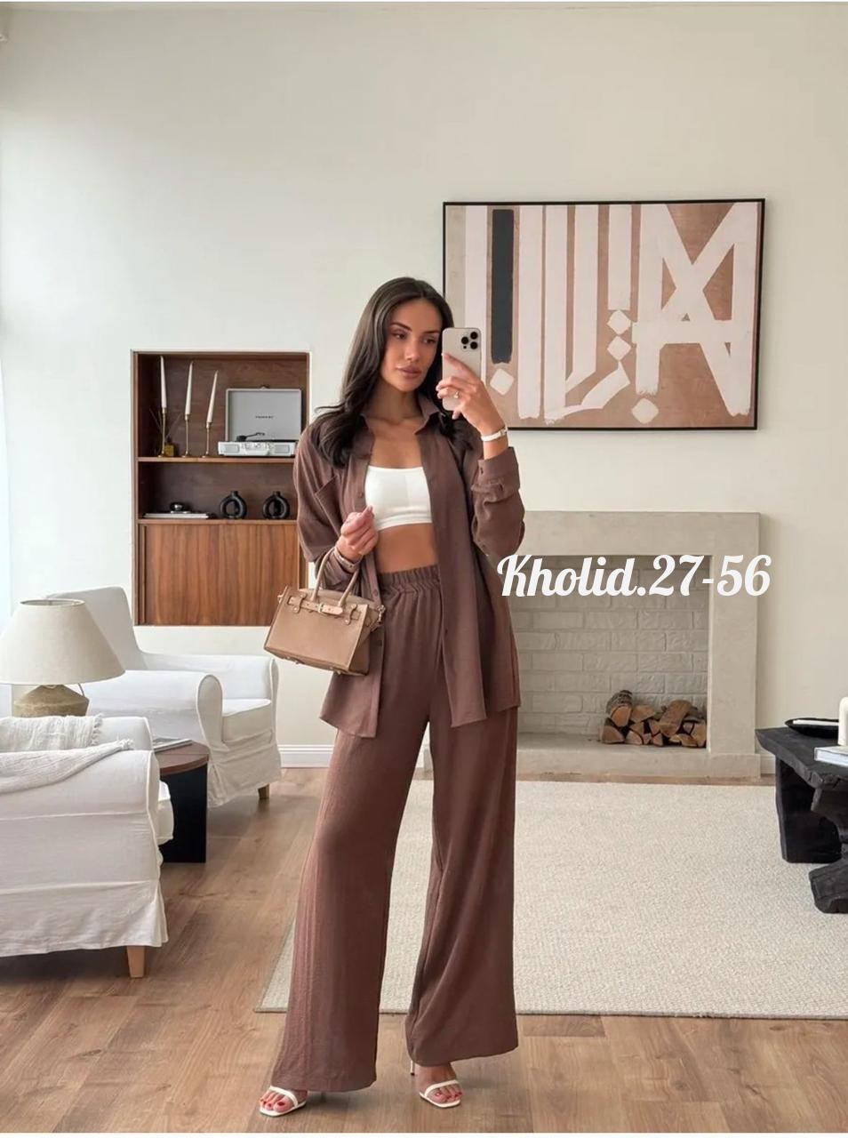 костюм с брюками,костюм с брюками палаццо,брючный костюм,костюм с рубашкой и брюками из мягчайшей ткани,костюм женский летний