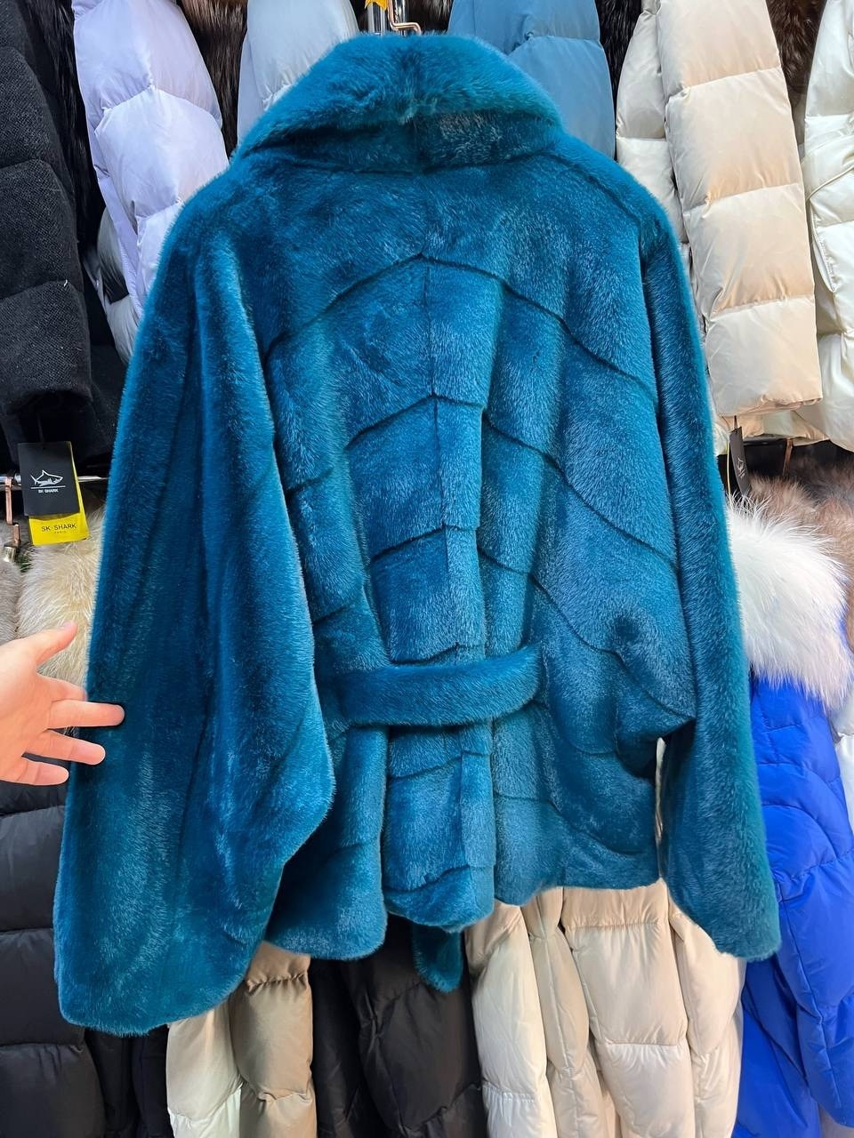 шуба эко норка,шуба из искусственного меха под бирюзовую норку,норковая шуба,норка эко,шубка