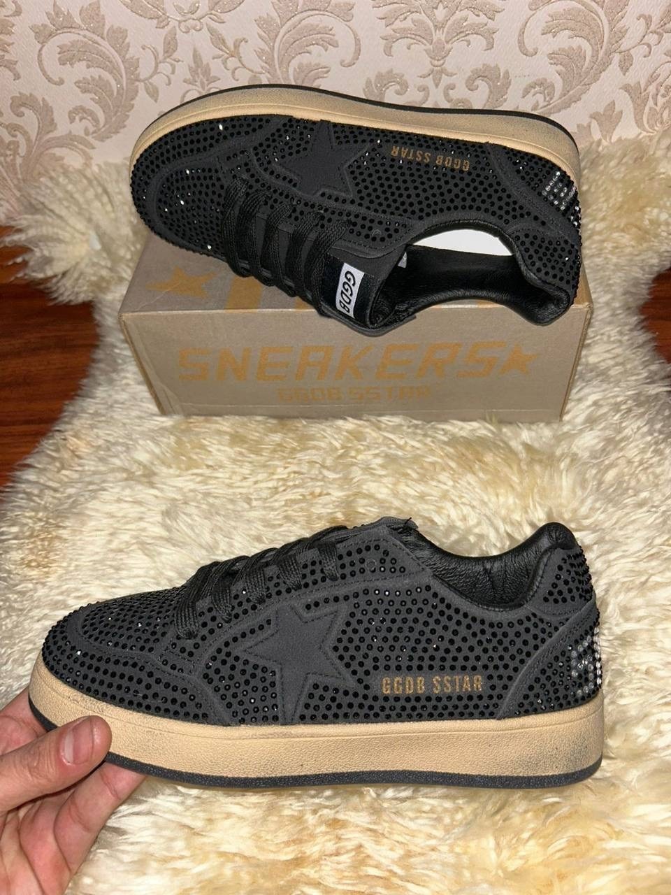 лаковые кроссовки golden goose,,кеды golden goose,golden goose лаковые кроссовки с пайетками, женская