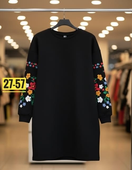 платье с вышитыми рукавами,женское платье с вышивкой,женское платье,трикотажные женские платья,платье