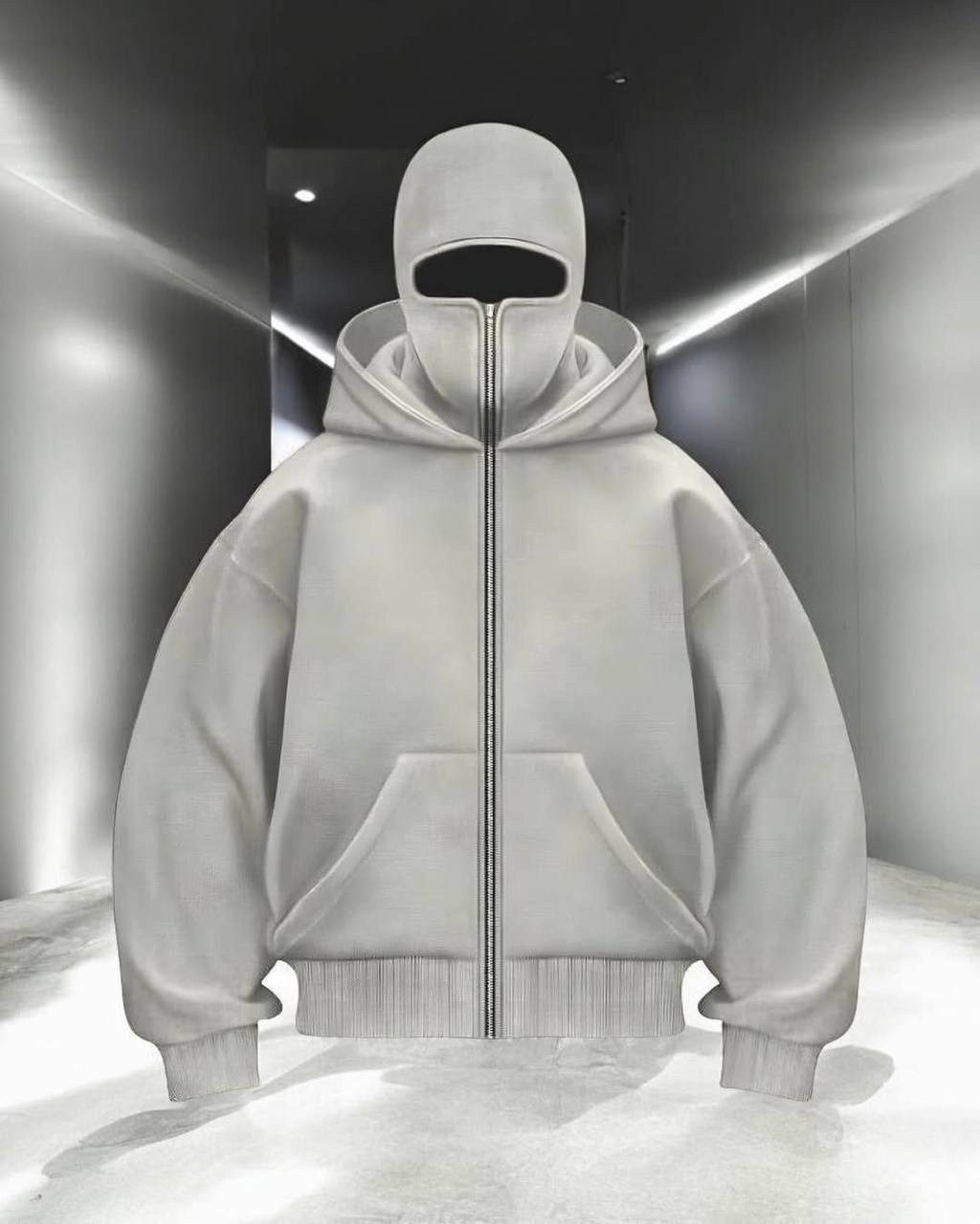 толстовка с капюшоном,толстовка на флисе с балаклавой цвет белый,толстовка,толстовка на флисе с балаклавой,худи с балаклавой