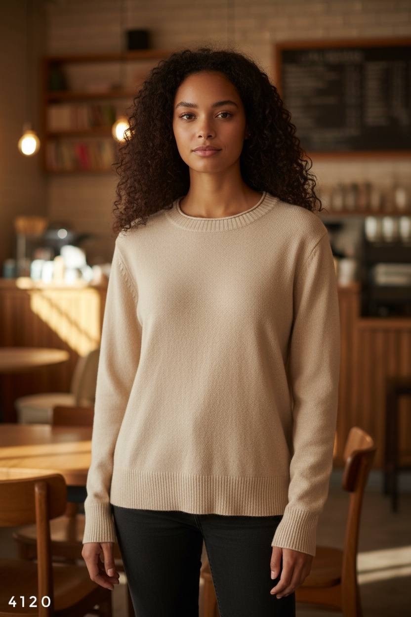 бежевый джемпер,джемпер romgil тз745ш светлый опаловый,кашемировый свитер,джемпер romgil 745штз светлый опаловый,базовый свитер