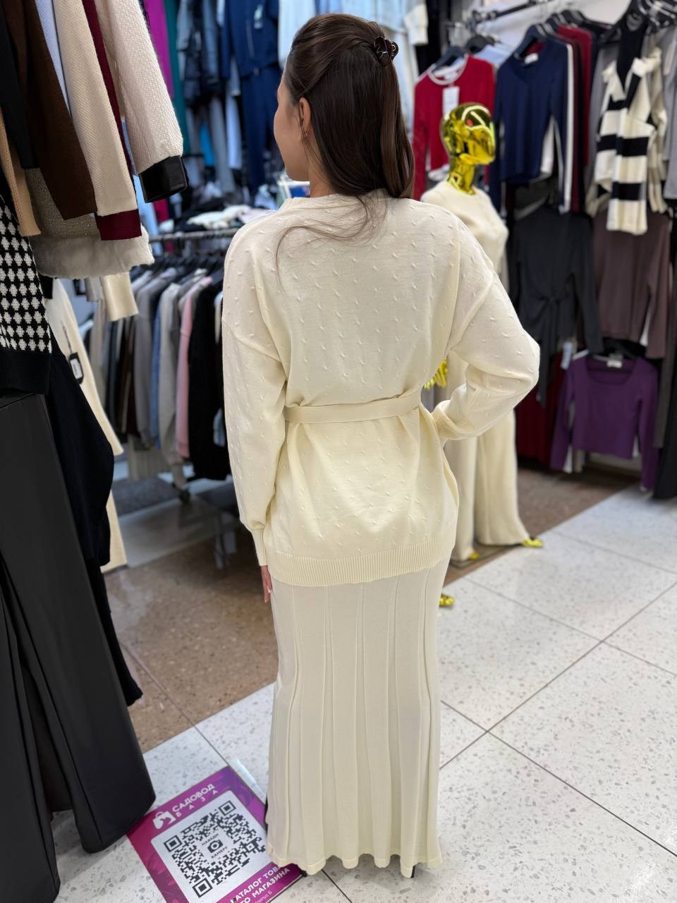 костюм двойка юбка и кардиган one size galore,костюм с юбкой и кардиганом galore original,женский костюм с юбкой,костюм с юбкой и кардиганом galore original цвет слоновая кость,костюм с юбкой и кардиг