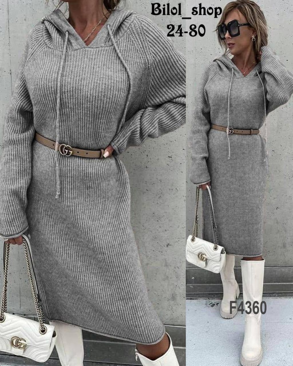 вязаное платье туника,вязаное платье,платье с капюшоном,платье флисе,туника теплая платье