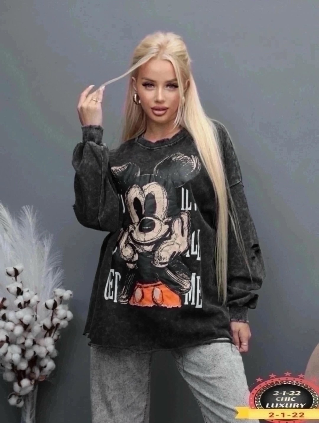 свитшот женская,женская кофта,свитшот оверсайз,свитшот оверсайз с принтом "микки маус",кофта свитшот оверсайз
