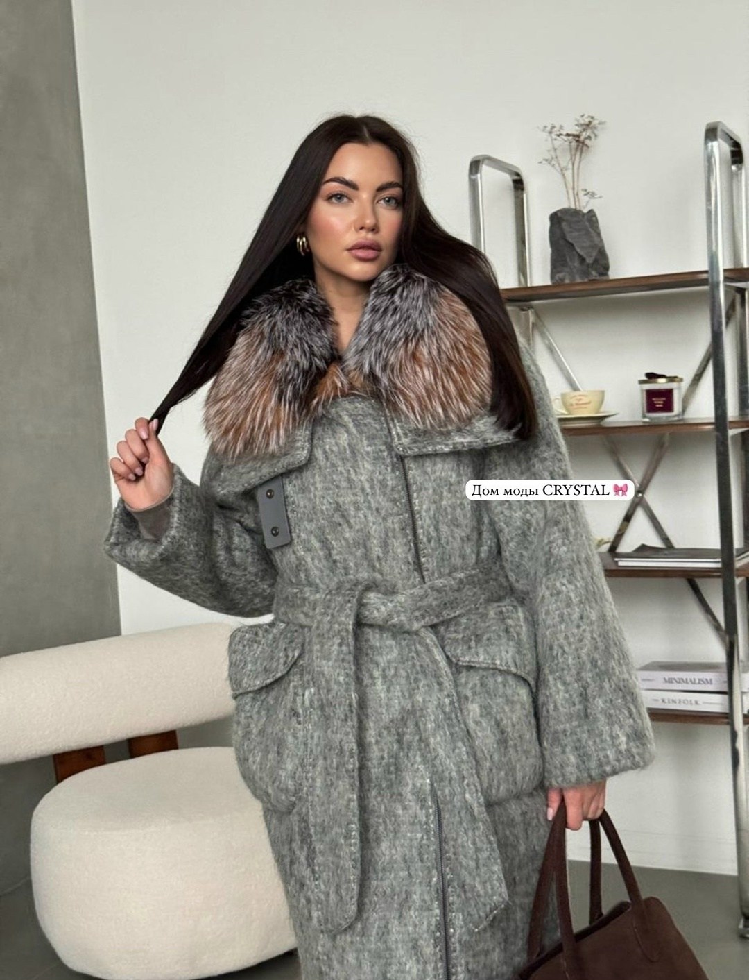 пальто с воротником,пальто с мехом,серое пальто с мехом,зимнее пальто,драповое пальто женское зимнее с мехом