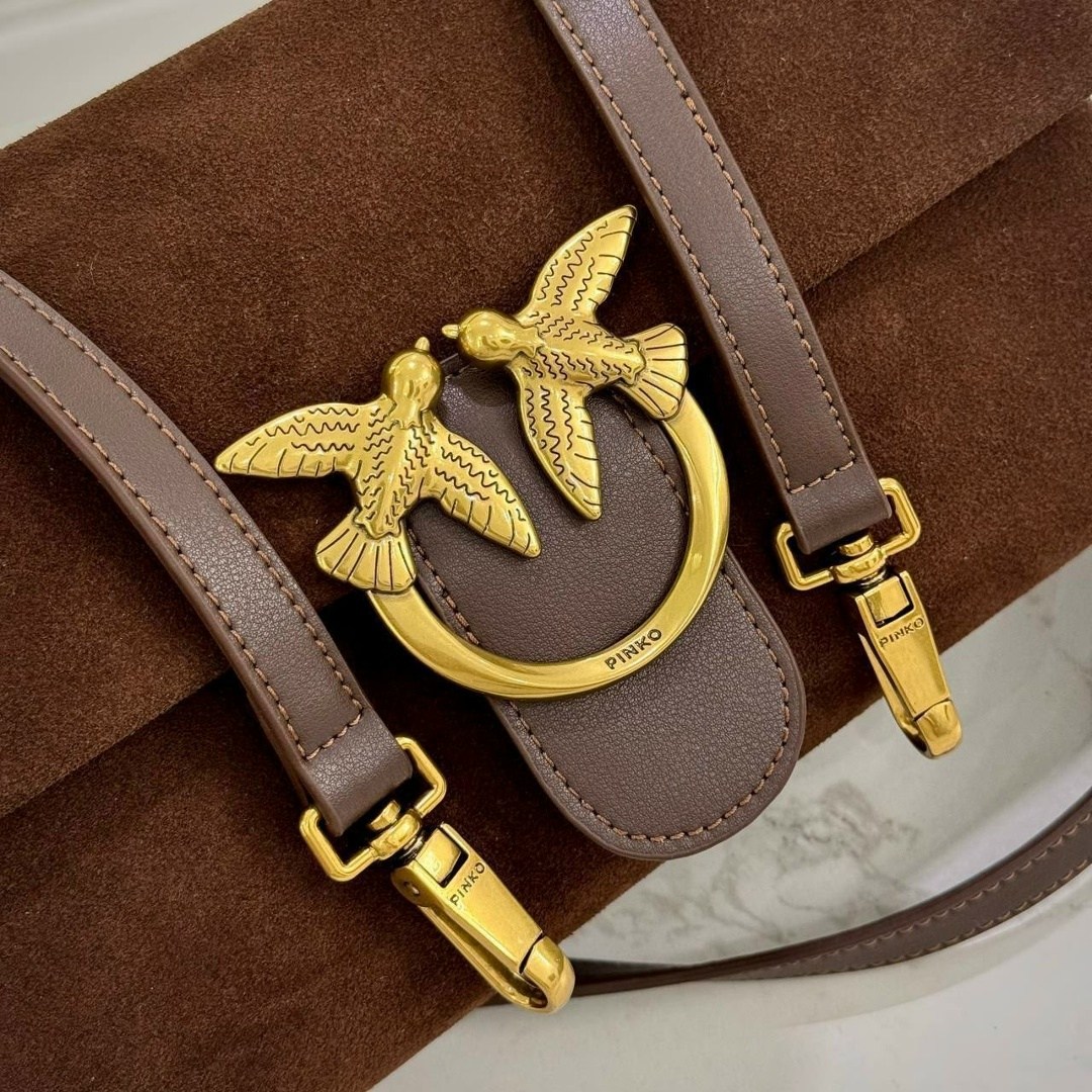 сумка pinko,сумка женская pinko,сумка pinko коричневый,сумка через плечо mini love one pinko коричневый,сумка pinko натуральная замша