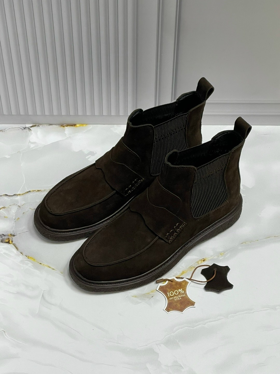 ,замшевые ботинки челси medicine коричневый,ботинки мужские челси,мужские ботинки,обуви