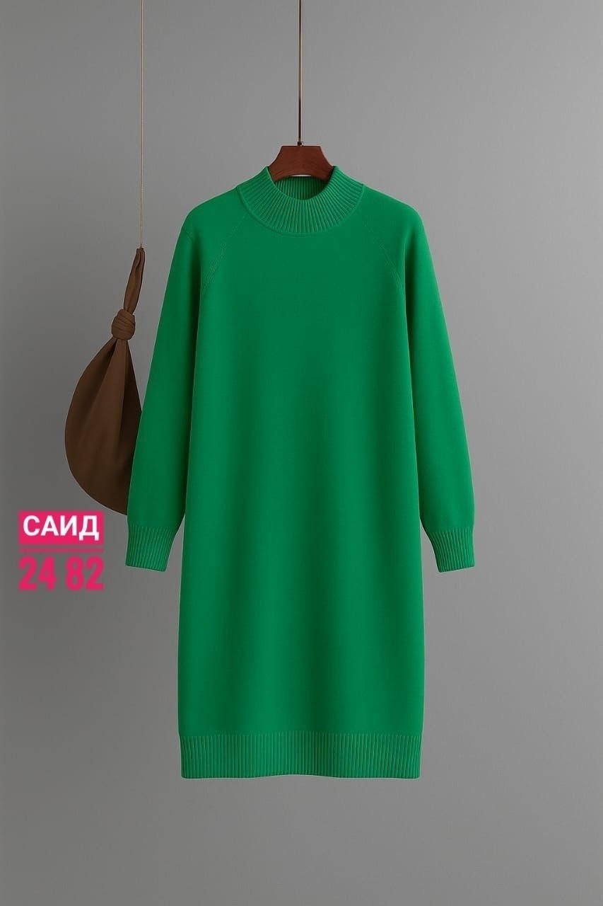 свитер платье вязаный,платье свитер теплое вязаное с горлом lialinni 182561142,платье женское вязаное,теплое вязаное платье,кашемировое платье свитер повседневное