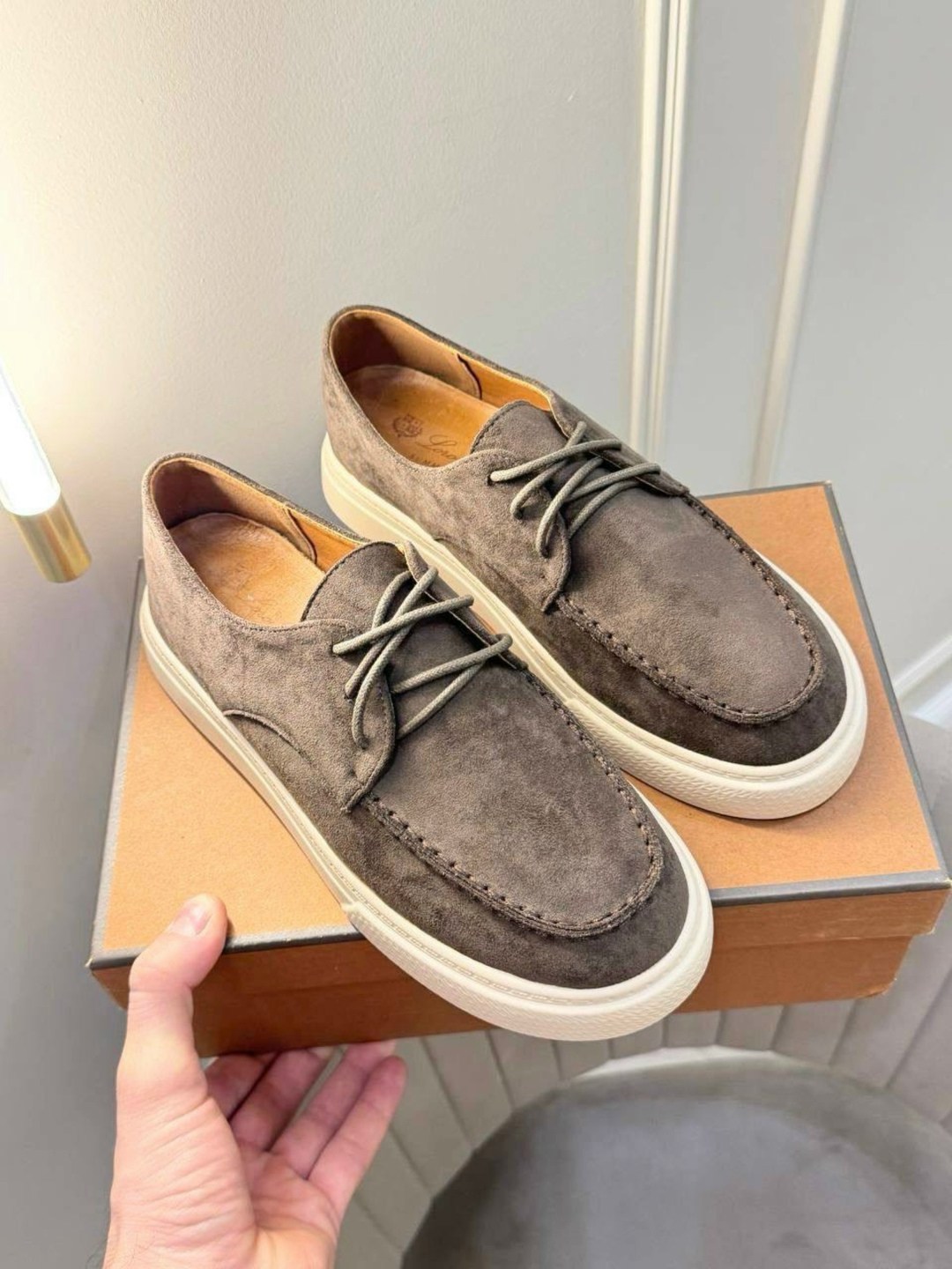 ,ботинки лоро пиано мужские,мужские повседневные туфли из натуральной, повседневные,замшевая