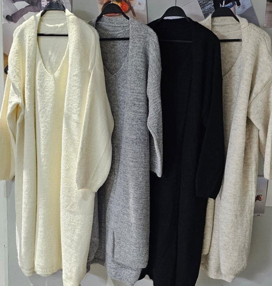 вязаные платья,комплект свитер,серые оверсайз кофты,кардиган,длинный кардиган