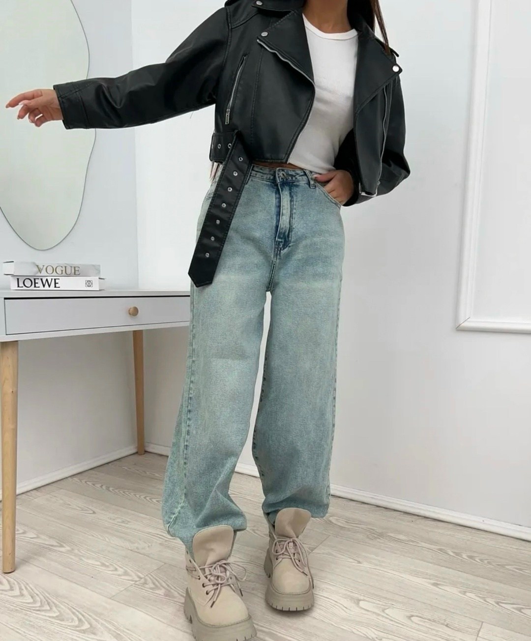 джинсы широкие багги diodevizis 298194017,джинсы широкие багги,джинсы хлопок,джинсы широкие багги diodevizis,женские джинсы широкие багги