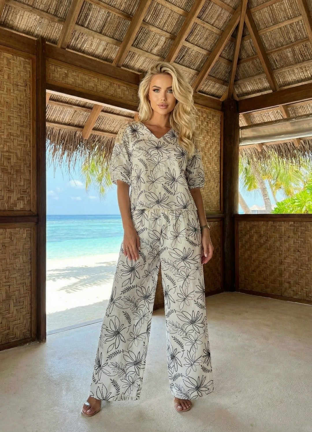 костюм с брюками,комплект туника пляжная со штанами tunikin,летние костюмы,костюм брючный женский,брючный комплект