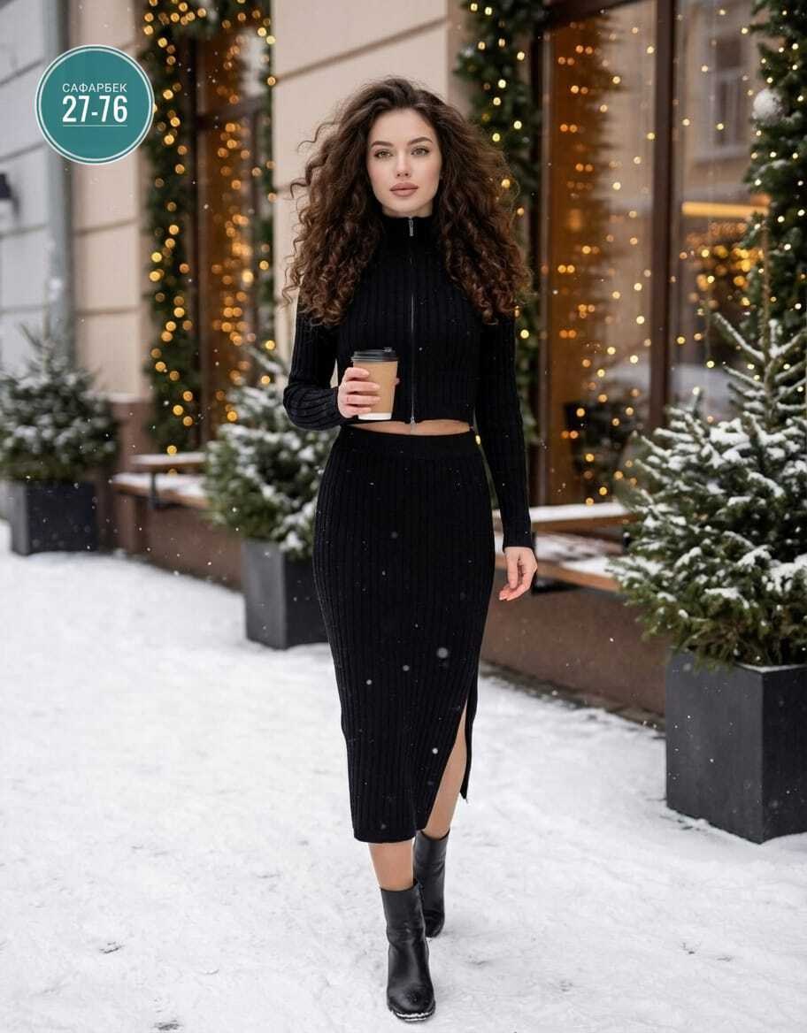 юбка вязаная лапша макси emir style,костюм с юбкой,вязаный костюм с юбкой,трикотажная юбка,трикотажный костюм с юбкой