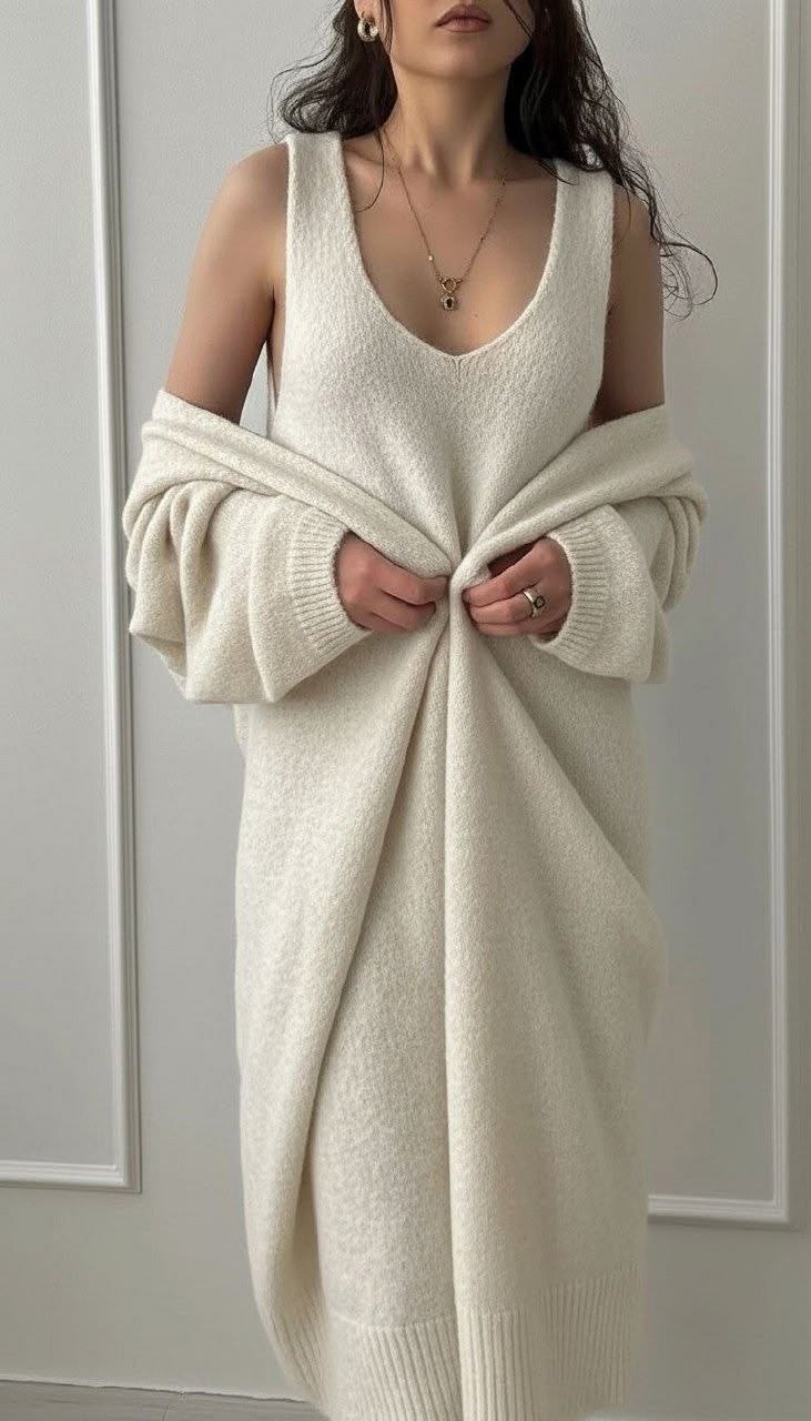 вязаные платья,комплект свитер,серые оверсайз кофты,кардиган,длинный кардиган