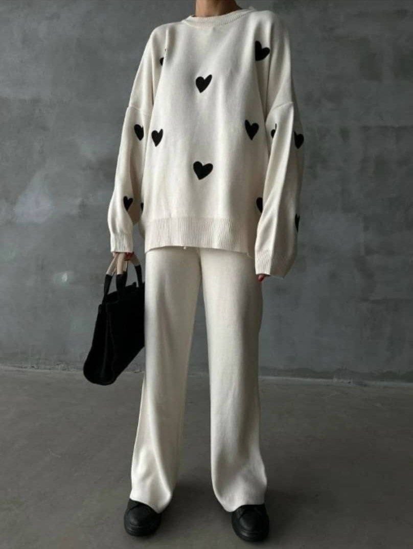 женский вязаный костюм,костюм женский двойка теплый,костюм трикотажный тёплый,кашемировый костюм с брюками,костюм двойка ткань: вязка кашемир