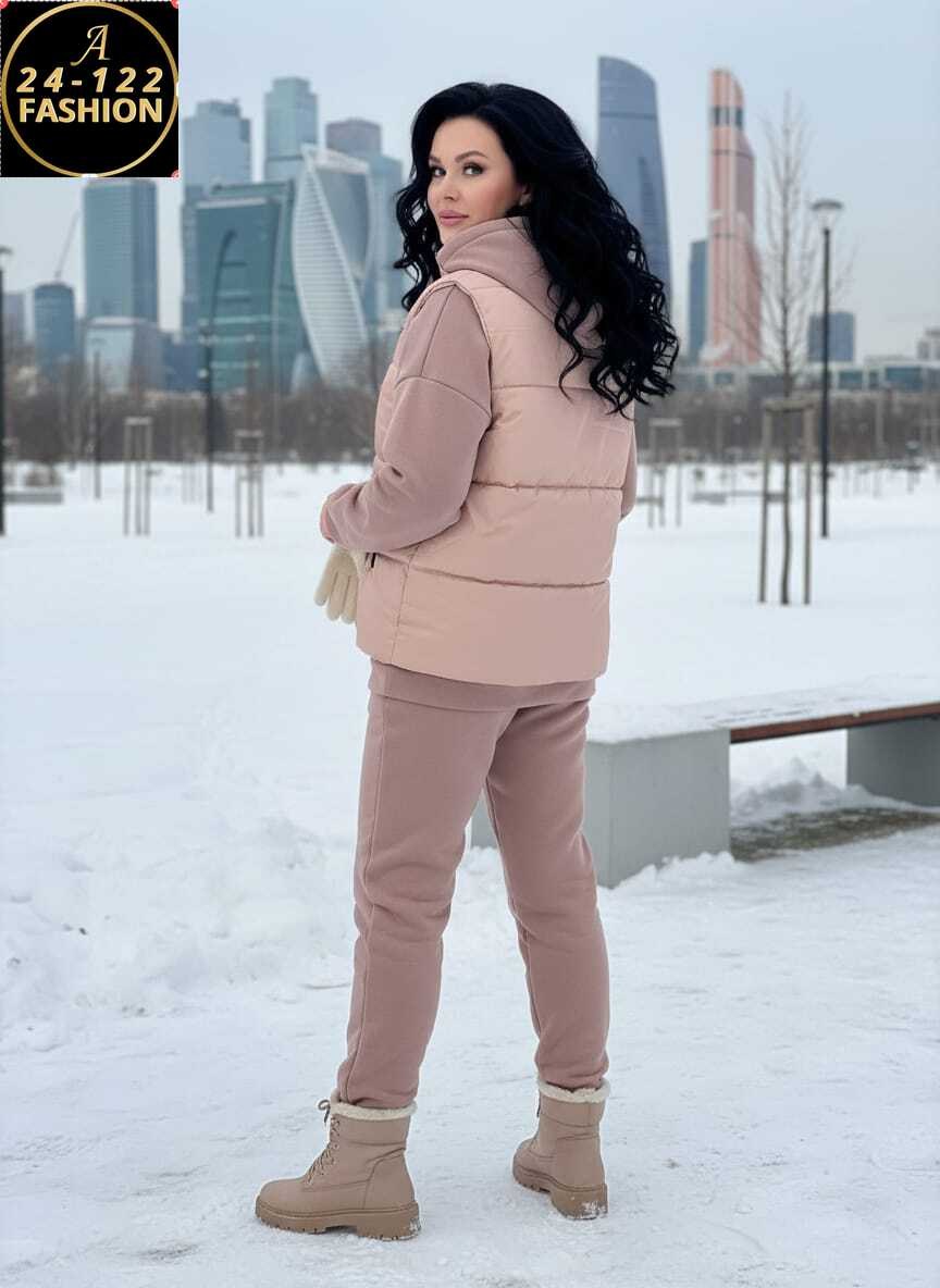 теплый спортивный костюм на флисе с жилеткой halein,костюм тройка женский,костюм на флисе тройка с жилеткой dnt store,спортивный женский костюм на флисе с жилеткой,костюм-тройка женский утепленный: жи