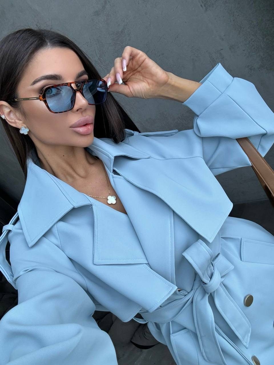 тренч плащ,плащ тренч женский,тренч женский,плащ женский,голубой тренч