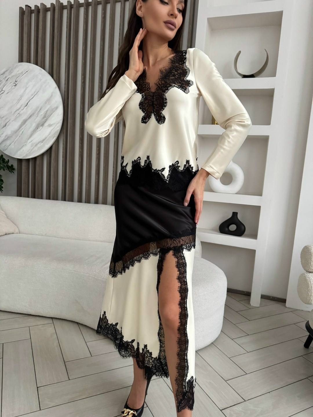 юбка с кружевом,юбка,платье стиль,юбка panther herskind бежевый,топ и юбка