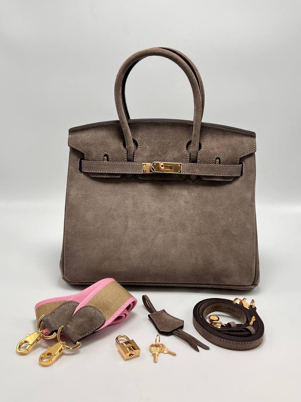 сумка женская hermes birkin 25 натуральная замша,сумка бежевая hermes birkin замшевая гермес биркин,сумка эрмес биркин бежевая,сумка замшевая,женская замшевая сумка hermes серая 26х20х10