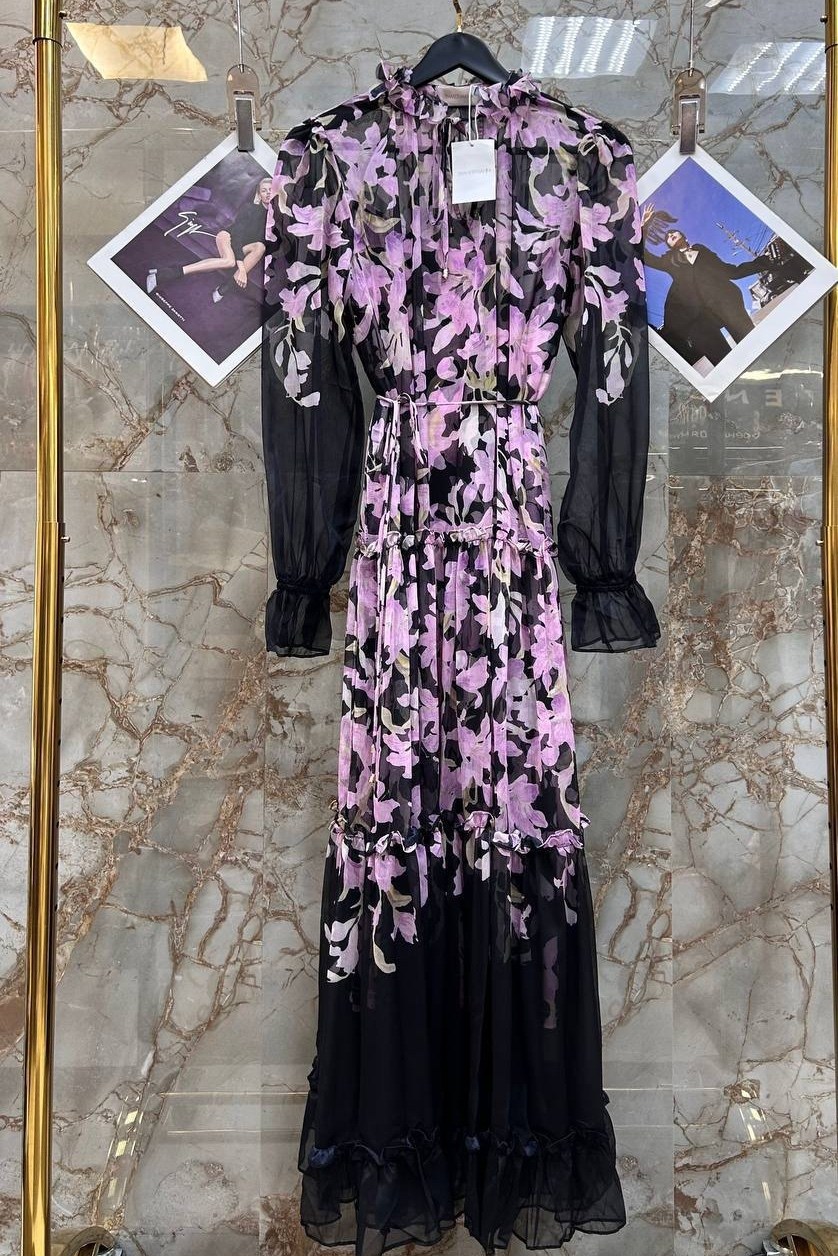 шифоновое платье с цветочным принтом,женское шифоновое платье с цветочным принтом,платье женское шифоновое,платье шифоновое,шифоновое платье макси