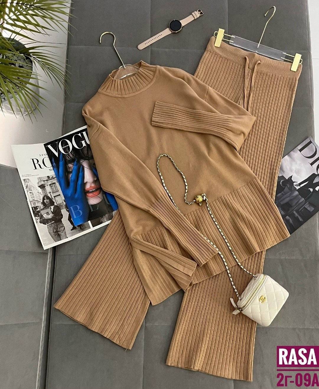 костюм женский,костюм женский: свитер и штаны арт. 1198751,костюм с брюками,костюм женский трикотажный,костюм бежевый