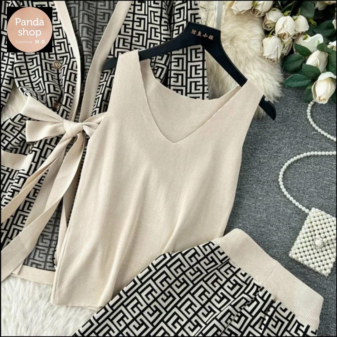 женский трикотажный комплект,женский трикотажный комплект из трех предметов,трикотажный комплект,женский трикотажный костюм из двух предметов,трикотажные костюмы