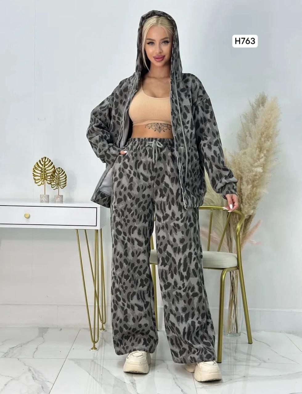 спортивный костюм теплый леопардовый majiko,спортивный костюм женский теплый леопардовый majiko,спортивный костюм женский теплый брючный осенний леопардовый majiko,костюм брючный леопардовый принт kar