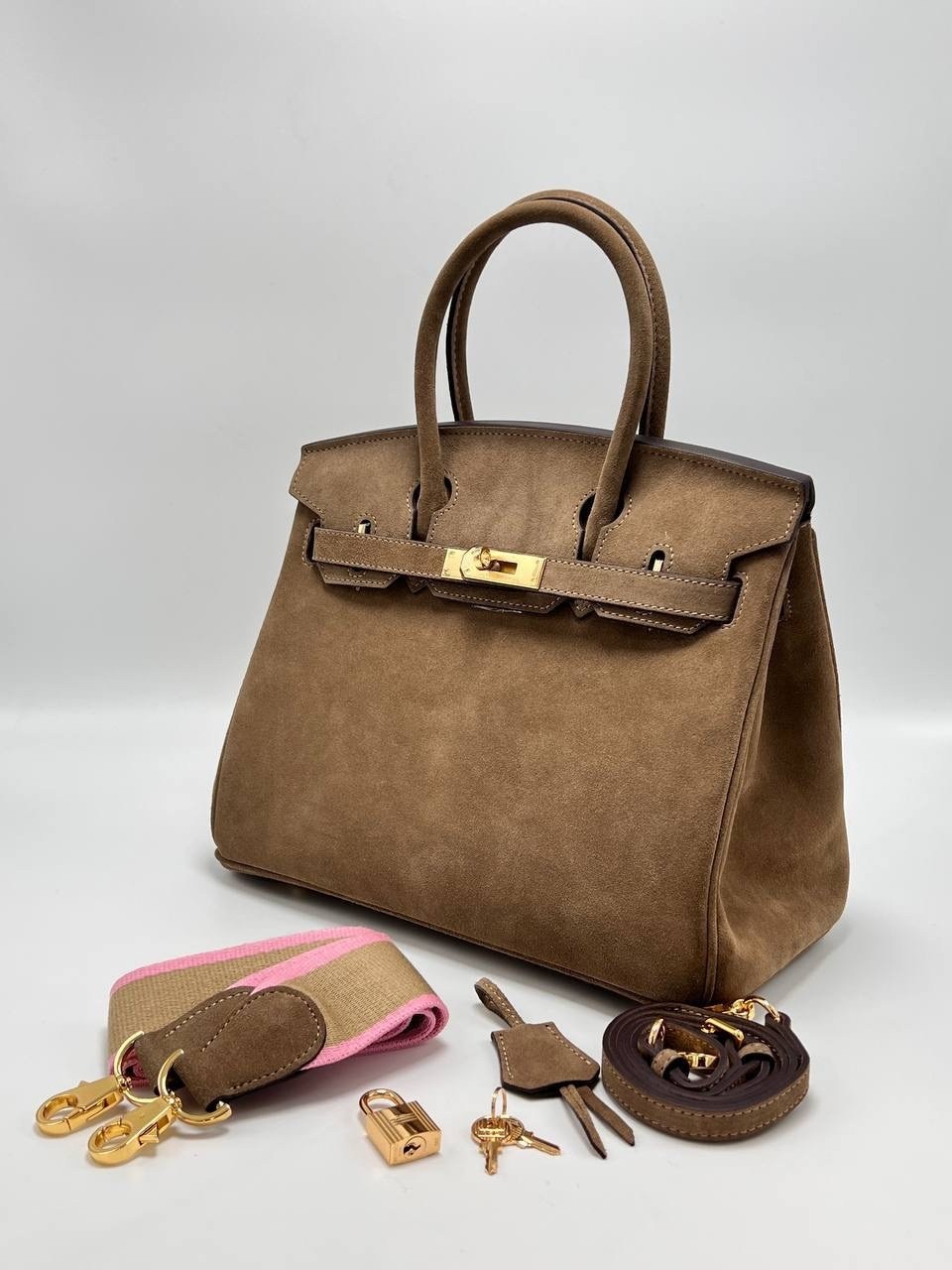 сумка женская hermes birkin 25 натуральная замша,сумка бежевая hermes birkin замшевая гермес биркин,сумка эрмес биркин бежевая,сумка замшевая,женская замшевая сумка hermes серая 26х20х10