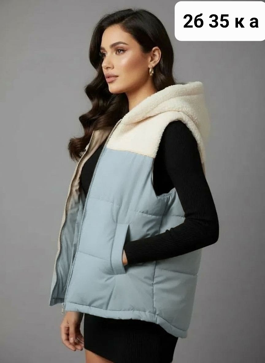 женская жилетка,жилет женский,жилет теплый,жилет утепленный с капюшоном стеганый безрукавка,теплая жилетка женская