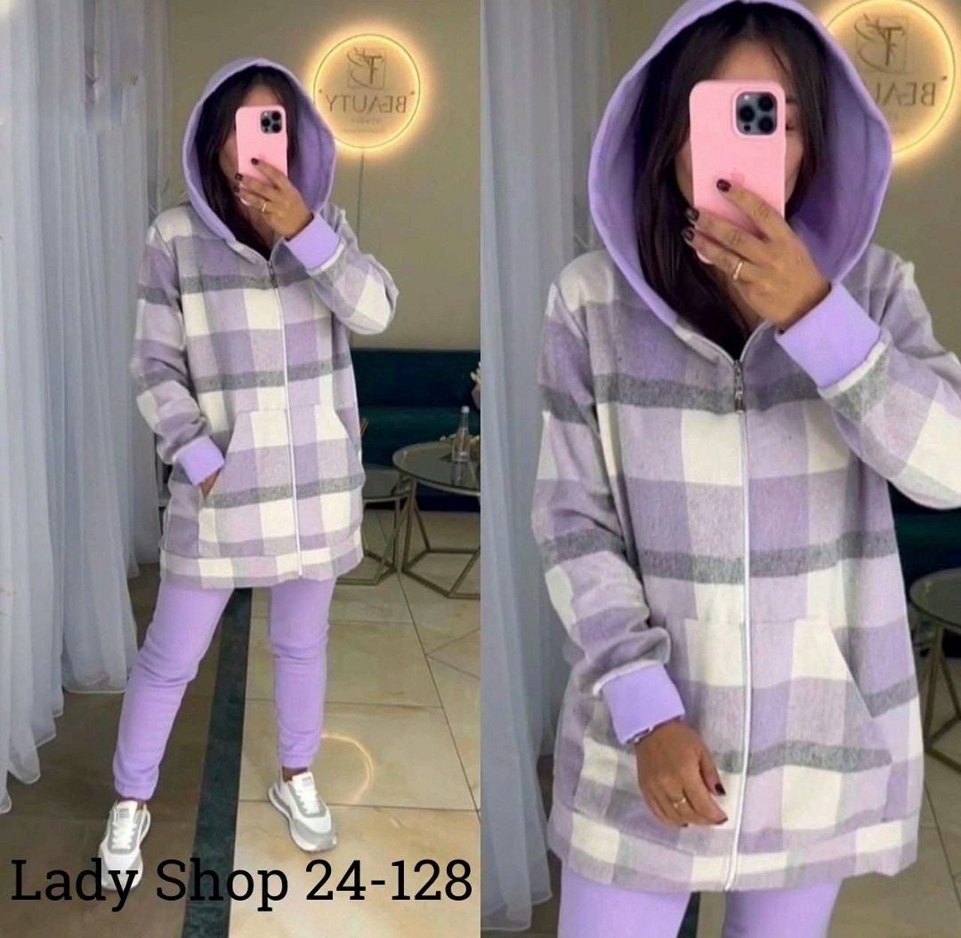 костюм женский тройка,спортивный женский костюм двойка на флисе в клетку,женский костюм на флисе,костюм женский двойка,рубашка оверсайз в клетку с капюшоном