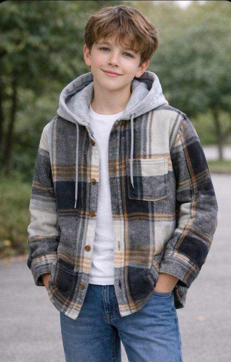 рубашка в клетку фланелевая теплая happyfox,детская теплая фланелевая рубашка в клетку с капюшоном happy fox,детская теплая фланелевая рубашка в клетку,теплая фланелевая рубашка в клетку с капюшоном д