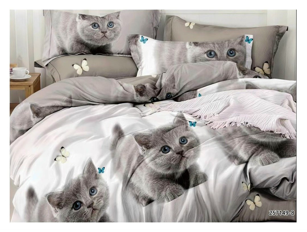 комплект постельного белья,постельное белье 1 5 спальное,постельное белье 1 5 спальное комплект,постельное белье 1.5 спальное павлина котики белые полисатин наволочки 70x70,комплект постельного белья
