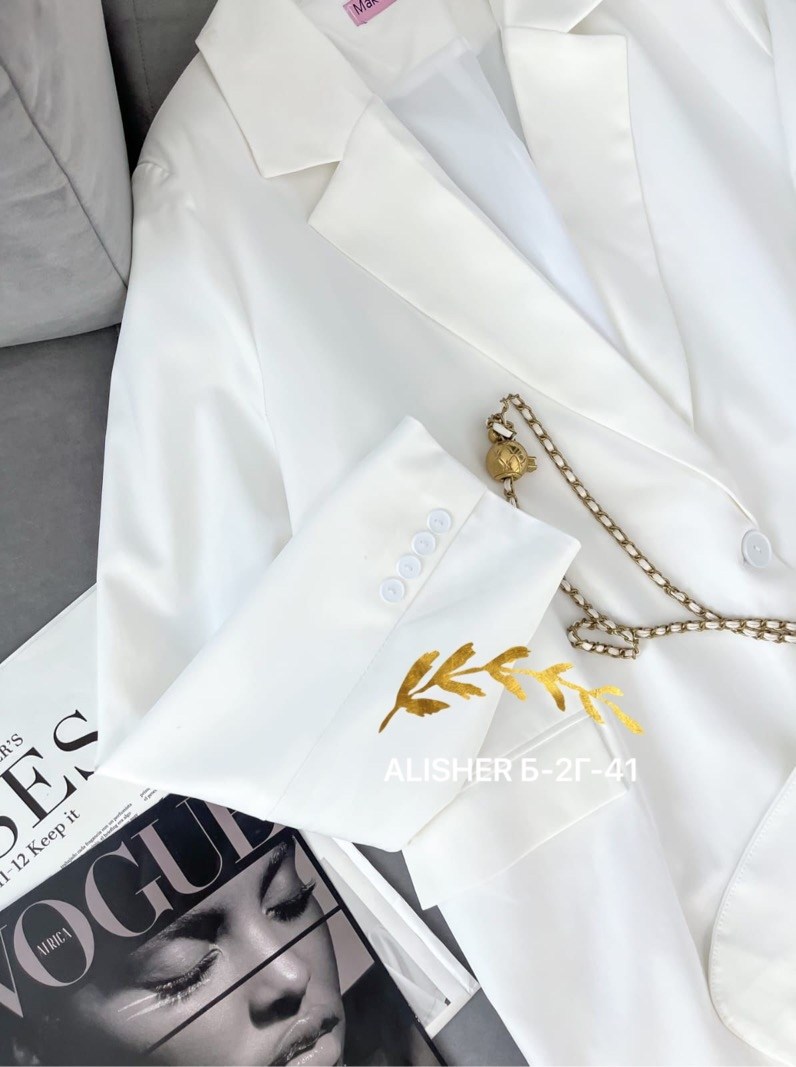 белый пиджак,пиджак костюм,женский пиджак,пиджак женский белый однобортный блейзер с вышивкой,пиджак женский белый