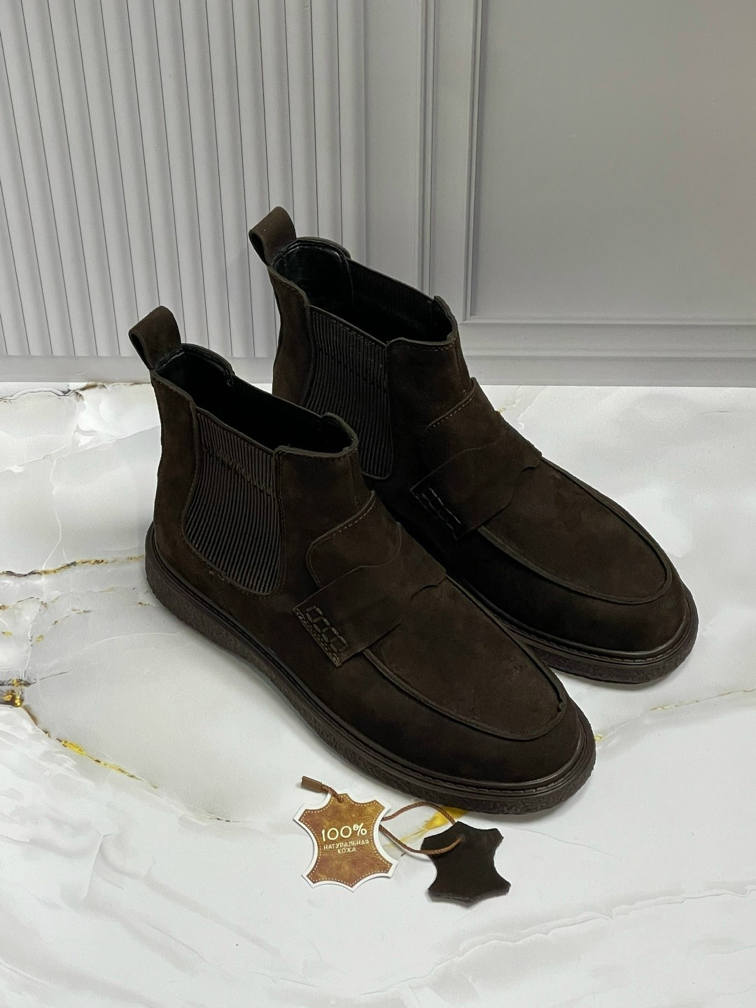 ,замшевые ботинки челси medicine коричневый,ботинки мужские челси,мужские ботинки,обуви