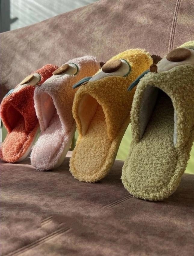 женские домашние тапочки,домашние тапочки,,красивые тапочки,домашние тапочки авокадо