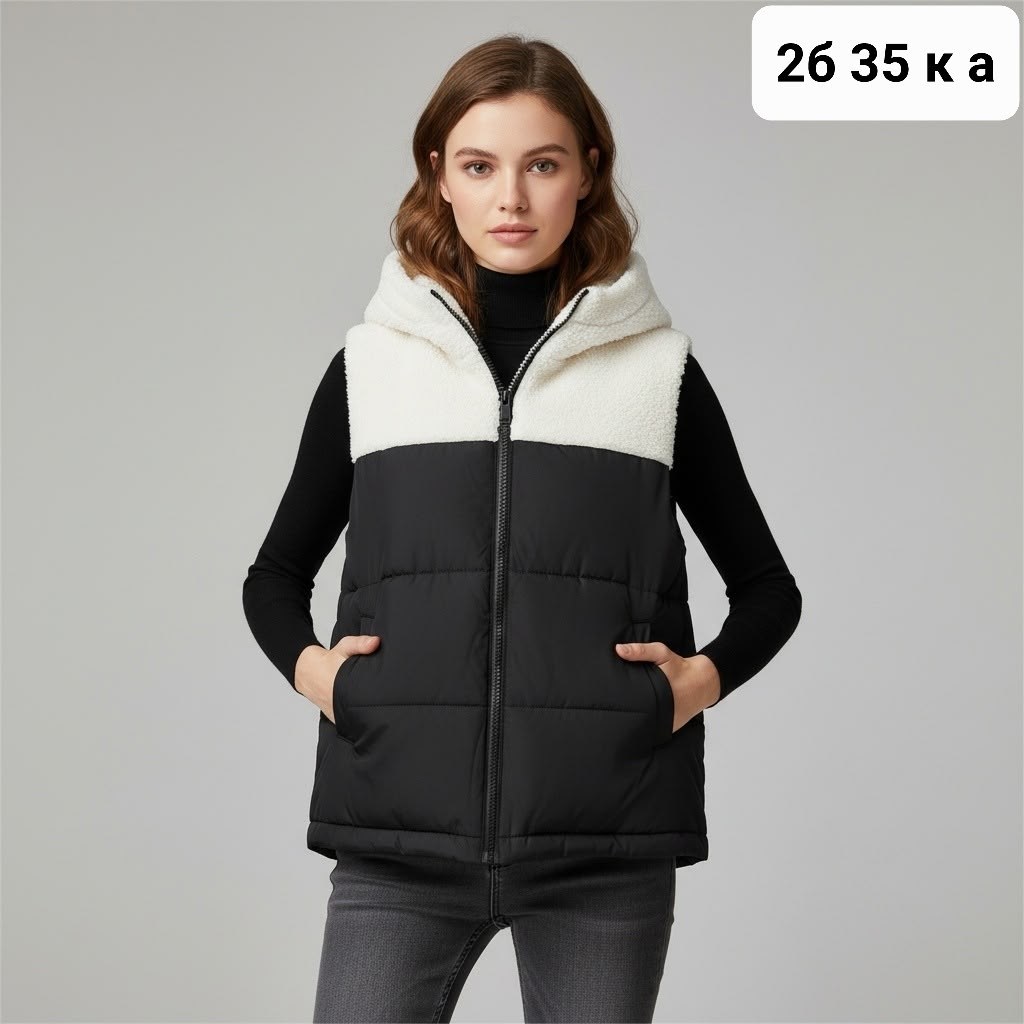 женская жилетка,жилет женский,жилет теплый,жилет утепленный с капюшоном стеганый безрукавка,теплая жилетка женская