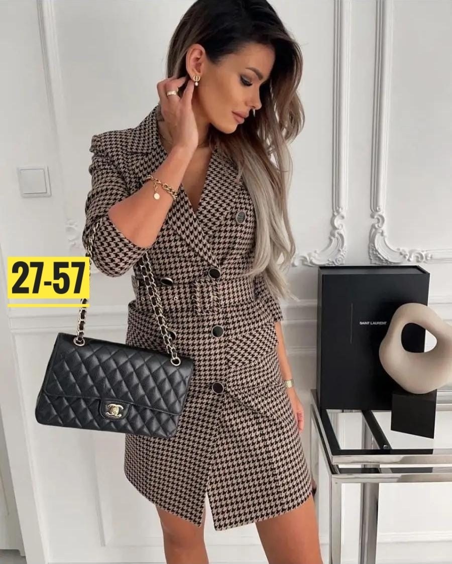 платье пиджак гусиная лапка,платье-пиджак,женский длинный пиджак в клетку,платье пиджак в клетку,клетчатое платье пиджак