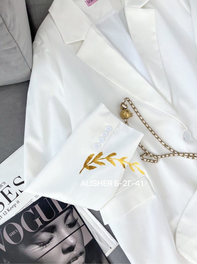 белый пиджак,пиджак костюм,женский пиджак,пиджак женский белый однобортный блейзер с вышивкой,пиджак женский белый