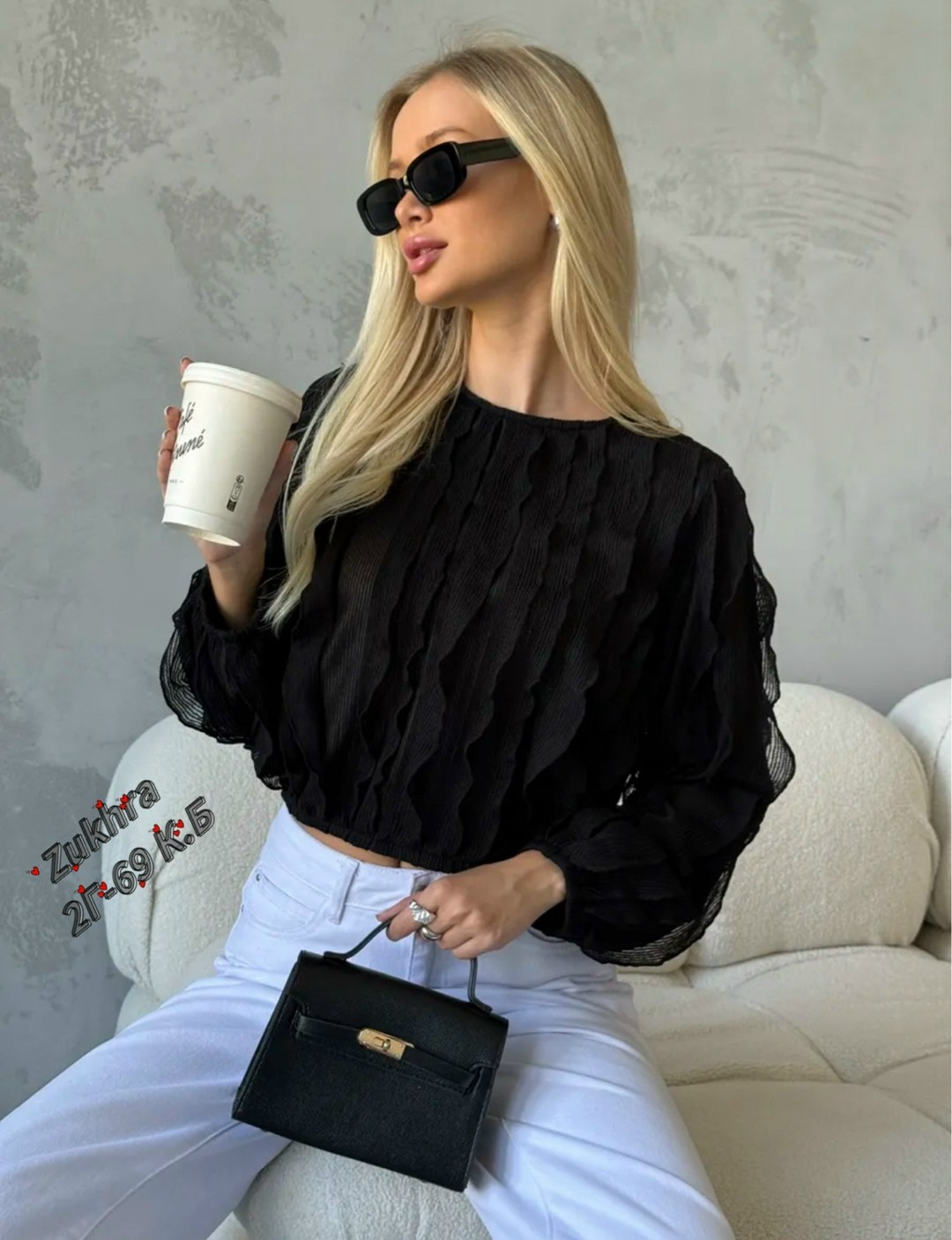 женская блузка с оборками twotwinstyle,блузка с оборками,стильная блуза,блузка модная,женская блузка