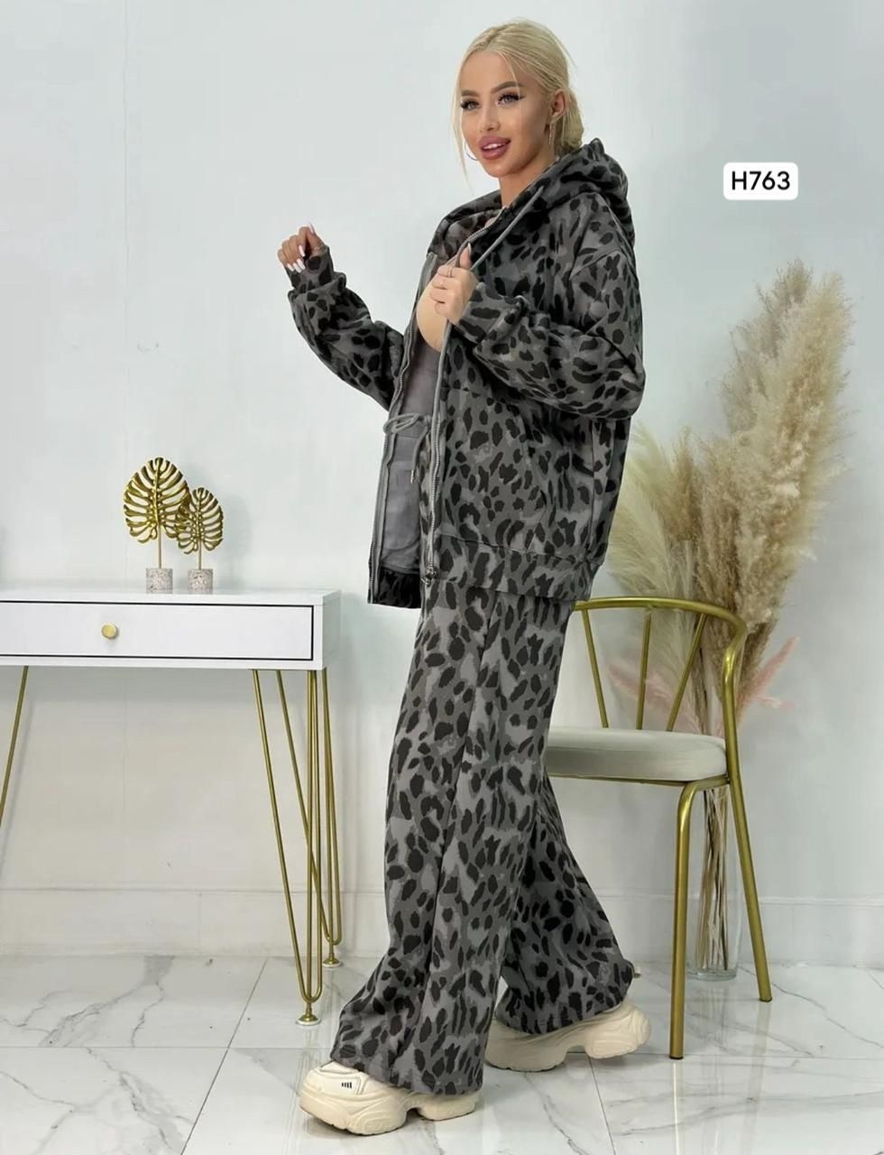 спортивный костюм теплый леопардовый majiko,спортивный костюм женский теплый леопардовый majiko,спортивный костюм женский теплый брючный осенний леопардовый majiko,костюм брючный леопардовый принт kar