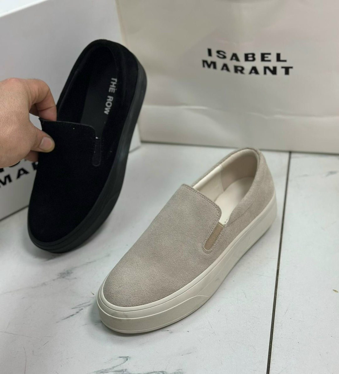 слипоны из натуральной замши the row,слипоны из натуральной замши,женские слипоны,слипоны на высокой подошве из натуральной замши do forni,