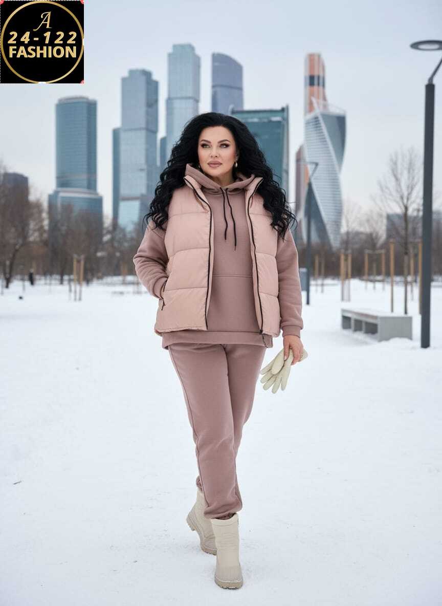 теплый спортивный костюм на флисе с жилеткой halein,костюм тройка женский,костюм на флисе тройка с жилеткой dnt store,спортивный женский костюм на флисе с жилеткой,костюм-тройка женский утепленный: жи