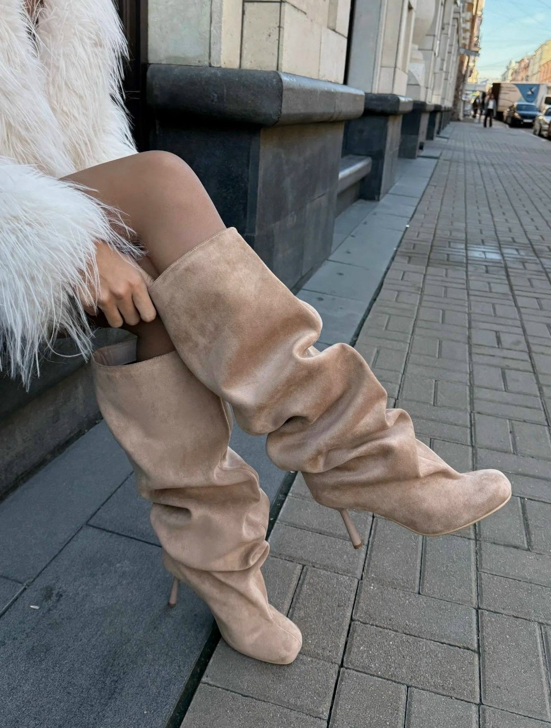 ботфорты паоло конте замшевые,ботфорты на каблуке,ботфорты женские,сапоги ботфорты на каблуке,демисезонные ботфорты