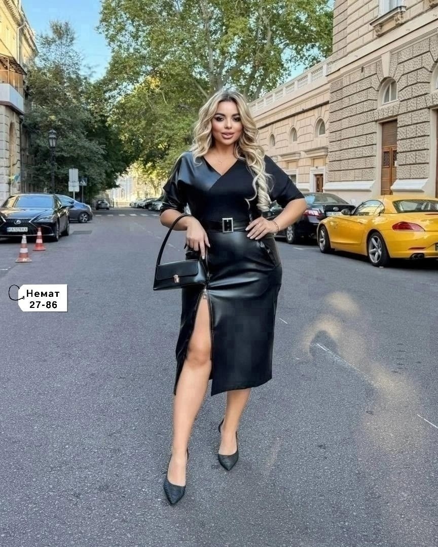 женское платье больших размеров,платье из экокожи для полных женщин,платье большие размеры,платье из экокожи,платье для полных девушек