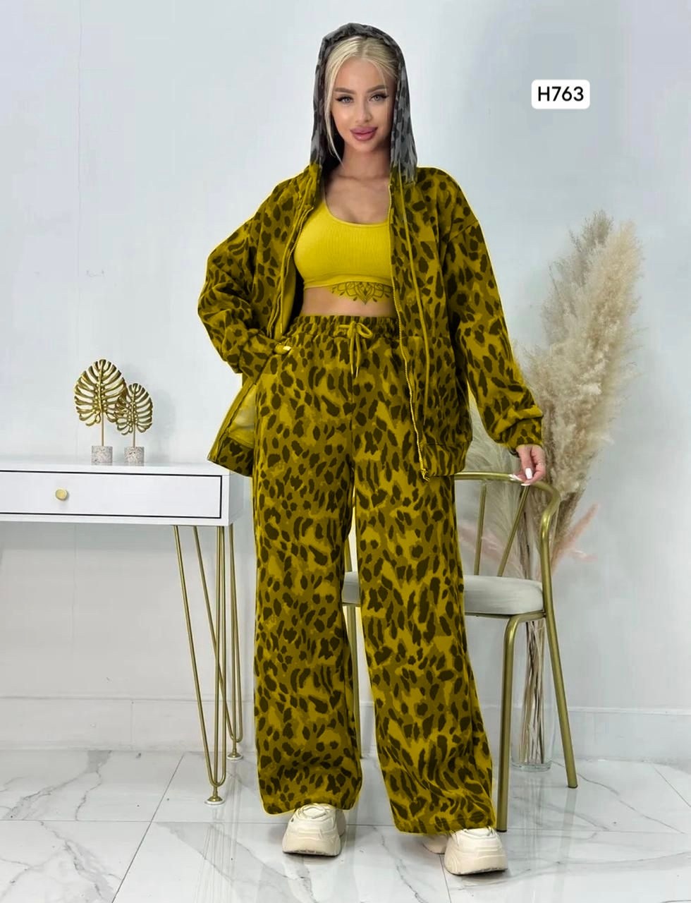 спортивный костюм теплый леопардовый majiko,спортивный костюм женский теплый леопардовый majiko,спортивный костюм женский теплый брючный осенний леопардовый majiko,костюм брючный леопардовый принт kar