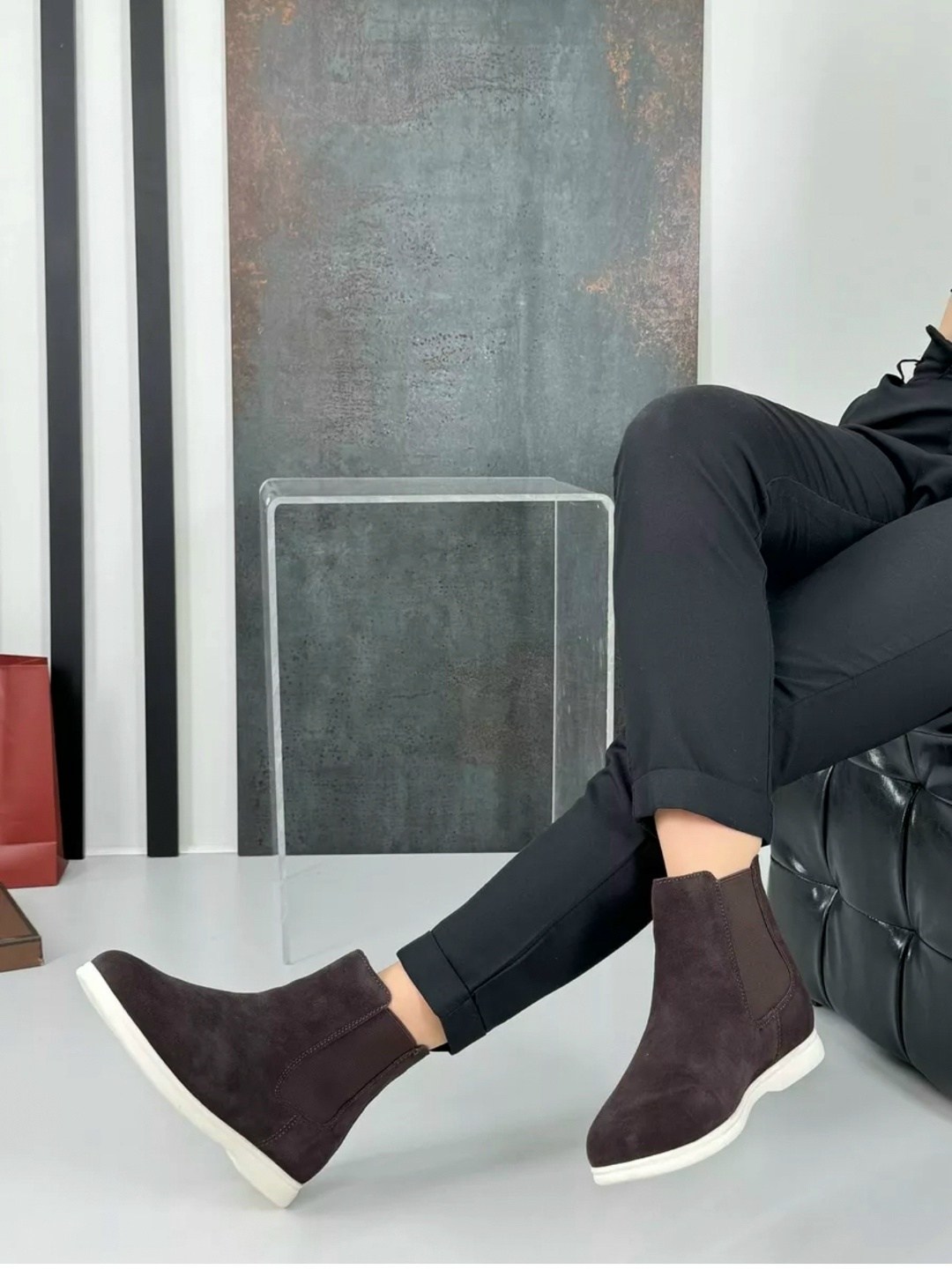 ,замшевые ботинки,ботинки челси loro piana,челси loro piana winter beatle walk замшевые ботинки,замшевые ботинки челси